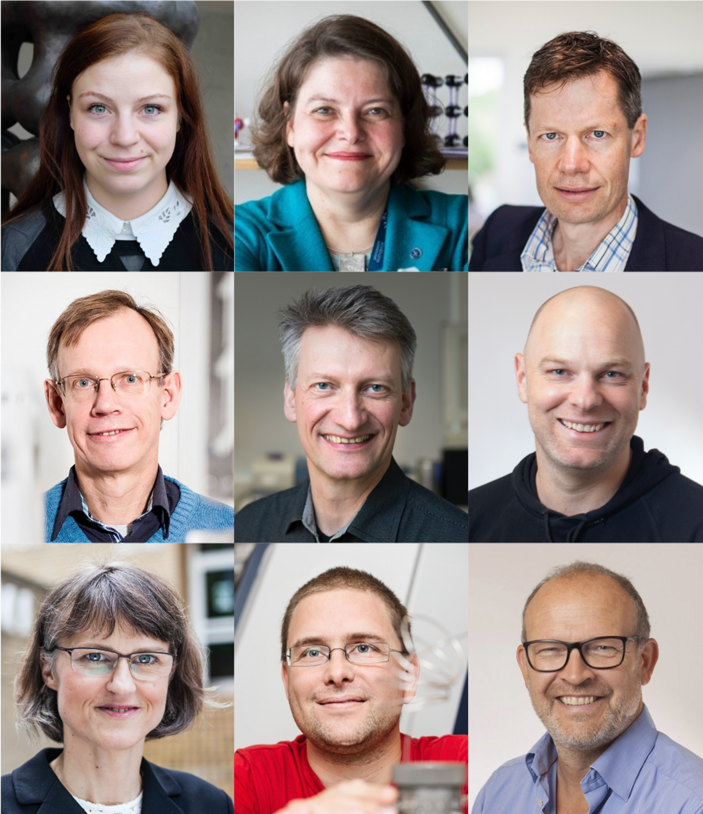 iNANO associated researchers receive DKK 12 m from the Carlsberg Foundation for research instruments and postdoc fellowship abroad. (Photos: Maria Randima, Jesper Rais, Lars Kruse, AU Photo, and Lisbeth Heilesen)